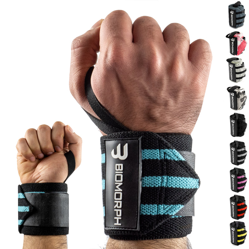 Wrist Wrap & Lifting Straps Bundle (Black-Blue)
