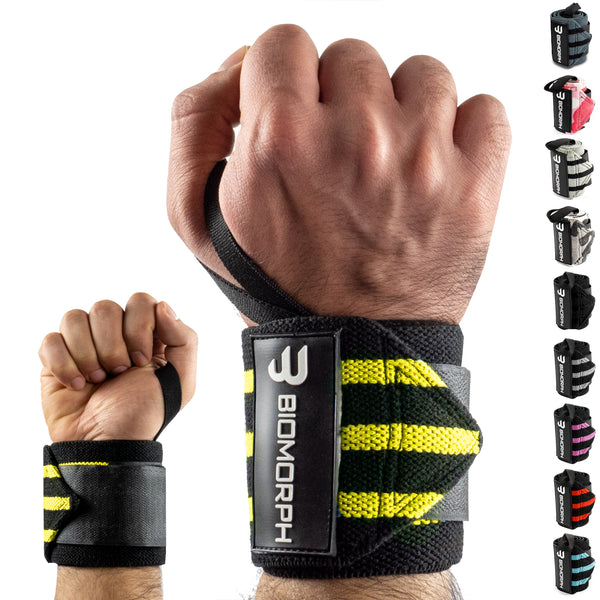 Wrist Wrap & Lifting Straps Bundle (Black-Yellow)