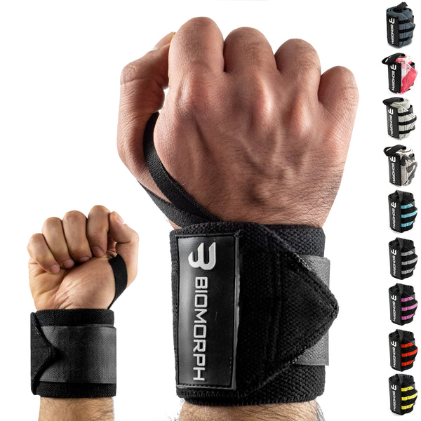 Wrist Wrap & Lifting Straps Bundle (Black)