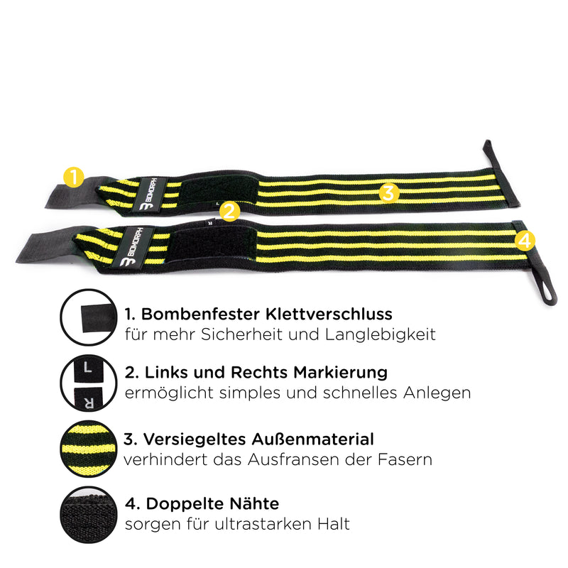 BIOMORPH Handgelenk-Bandagen (Gelb-Schwarz)