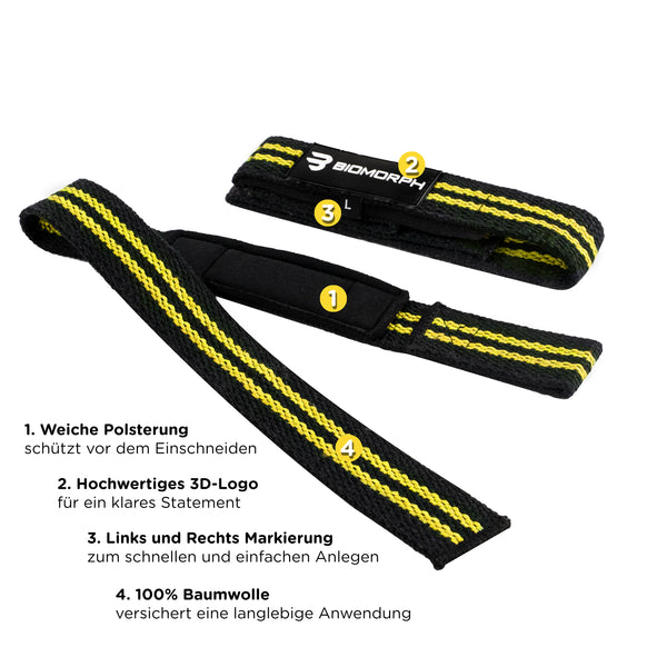 Lifting Straps 60cm (Black-Yellow)